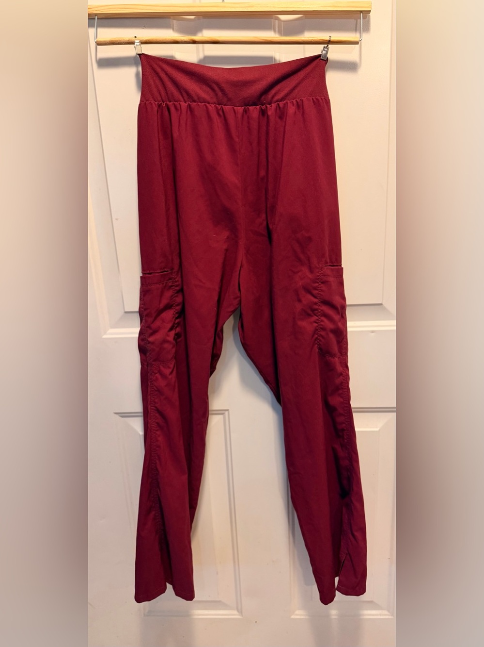 koi women’s Wine Red Cargo Pants